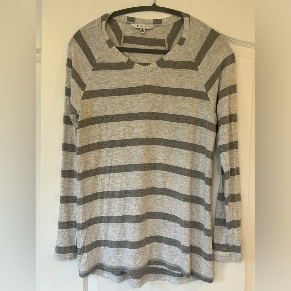 EUC Cabi Striped Long Sleeve Tunic Top - Picture 2 of 5